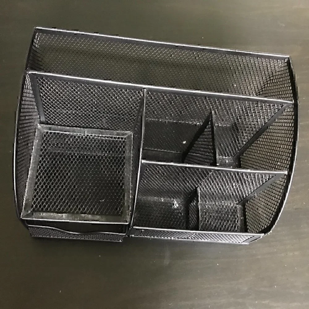 Black Metal Desk Organizer
